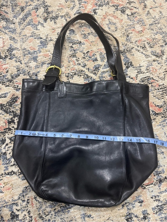 Old Coach Leather Tote Bag Black Large Shopper COACH 4082 USA 